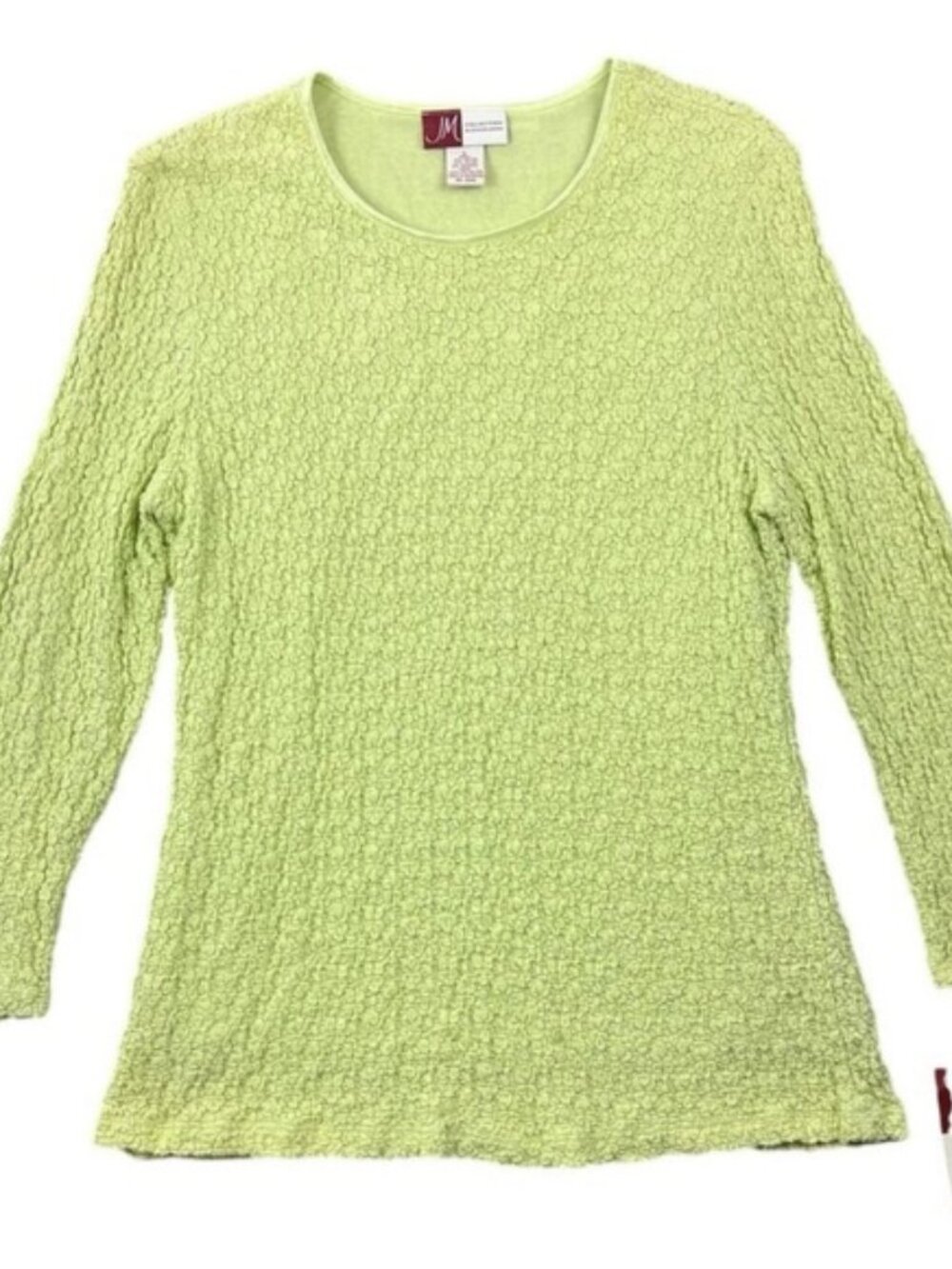 JM Collection Lime Green Textured Mini Dress